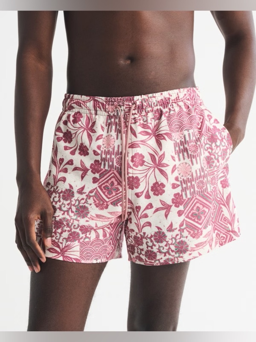 Abercrombie & Fitch Mens XL Floral Swim Trunks Shorts